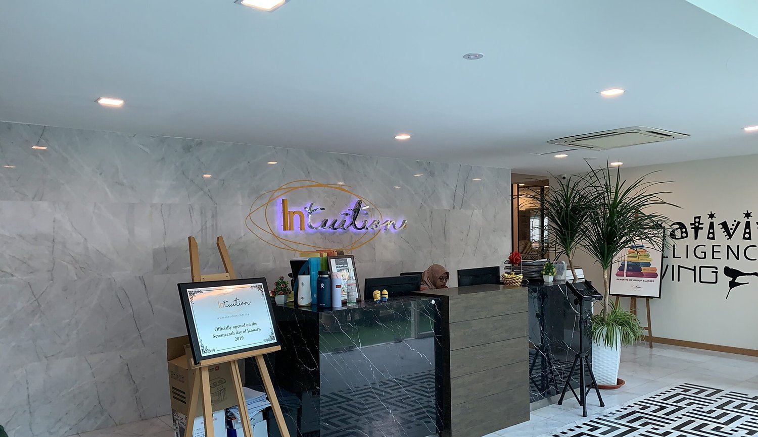 The INtuition education centre reception