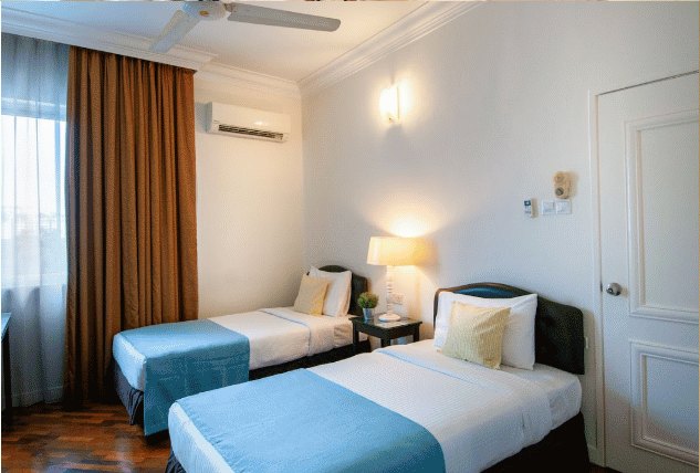 A twin bedroom